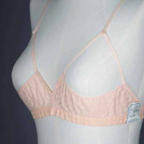 Quilted Nylon Sling Bra By Rose Marie, c. 1950s, France. The Underpinnings Museum. Photography by Tigz Rice