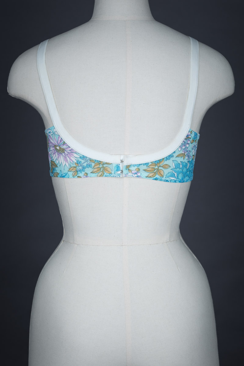 Floral Printed Powernet Bra By St. Michael, c. 1960s, UK. The Underpinnings Museum. Photography by Tigz Rice