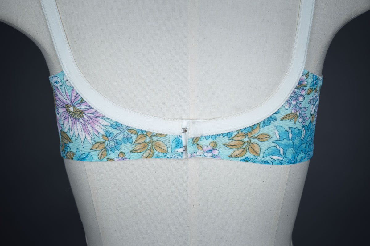 Floral Printed Powernet Bra By St. Michael, c. 1970s, UK. The Underpinnings Museum. Photography by Tigz Rice