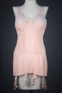 Embroidered Tulle & Cotton 'Underbelt' Corselet By Avro, c. 1950s, England. The Underpinnings Museum. Photography by Tigz Rice