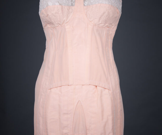 Embroidered Tulle & Cotton 'Underbelt' Corselet By Avro, c. 1950s, England. The Underpinnings Museum. Photography by Tigz Rice