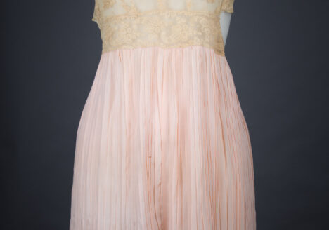 Pleated Silk & Lace Cut Out Teddy, c. 1920s, USA. The Underpinnings Museum. Photography by Tigz Rice