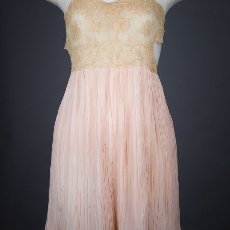 Pleated Silk & Lace Cut Out Teddy, c. 1920s, USA. The Underpinnings Museum. Photography by Tigz Rice