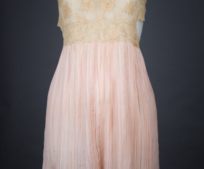 Pleated Silk & Lace Cut Out Teddy, c. 1920s, USA. The Underpinnings Museum. Photography by Tigz Rice