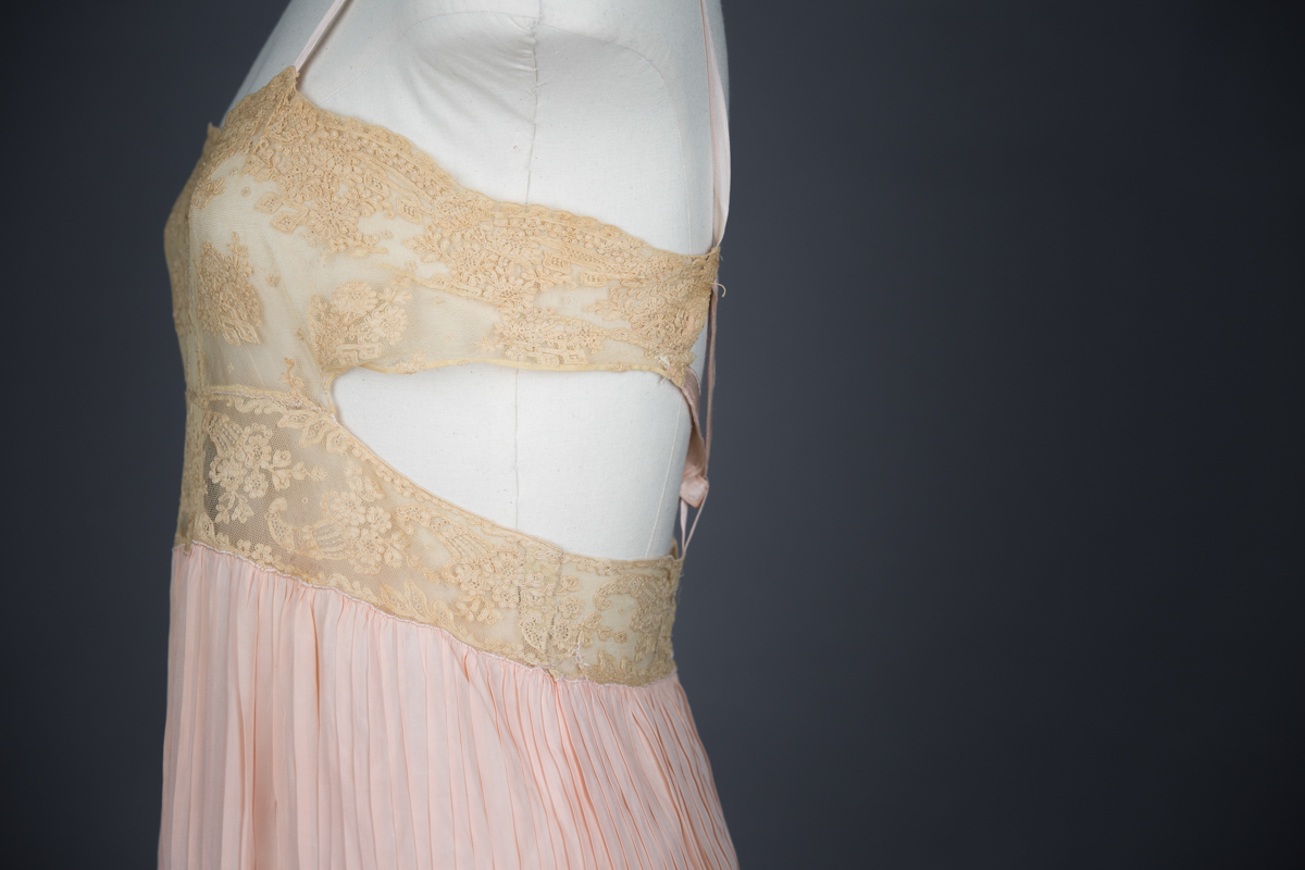 Pleated Silk & Lace Cut Out Teddy, c. 1920s, USA. The Underpinnings Museum. Photography by Tigz Rice