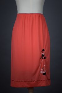 Poodle Embroidered Nylon Half Slip, c. 1960s, USA. The Underpinnings Museum. Photography by Tigz Rice