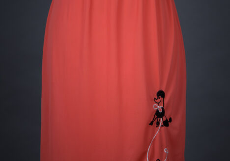 Poodle Embroidered Nylon Half Slip, c. 1960s, USA. The Underpinnings Museum. Photography by Tigz Rice