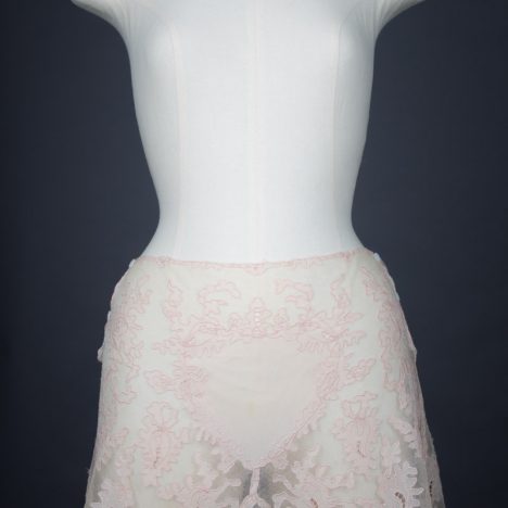 Bobbinet Tulle & Silk Georgette Appliqué Tap Pants, c. 1930s, Great Britain. The Underpinnings Museum. Photography by Tigz Rice.