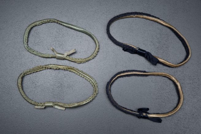 Two Pairs Of Rouleaux Satin Elastic Garters, c.1920s, USA. The Underpinnings Museum. Photography by Tigz Rice