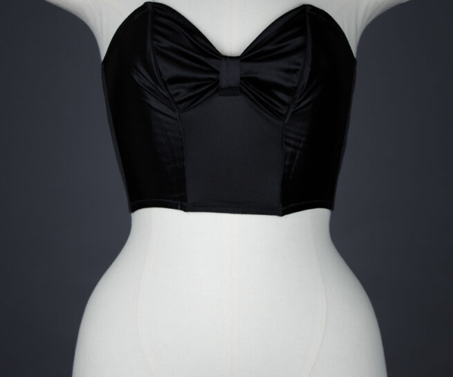 Black Satin Bustier By Christian Dior, c. 1990s, France. The Underpinnings Museum. Photography by Tigz Rice.
