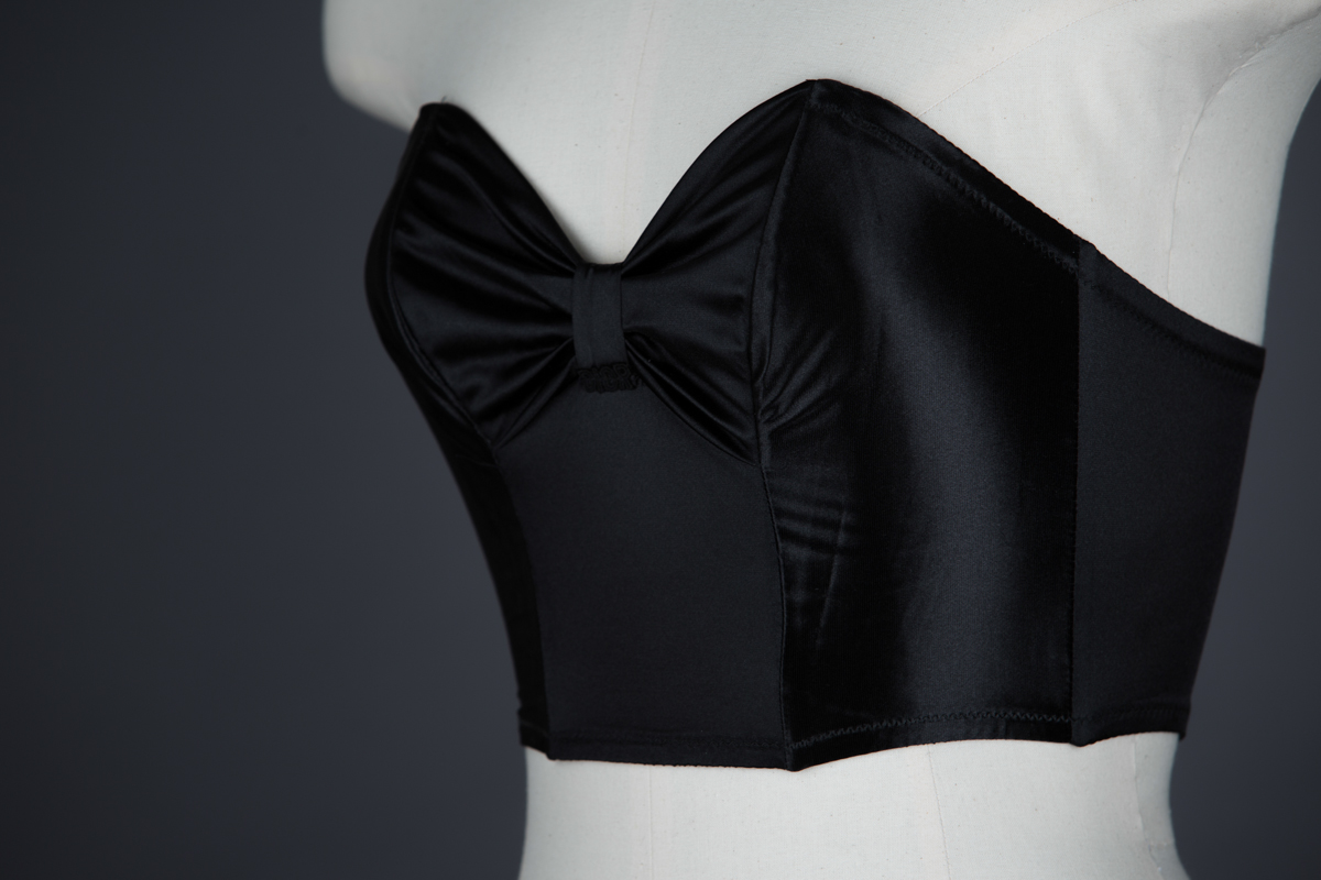 Black Satin Bustier By Christian Dior, c. 1990s, France. The Underpinnings Museum. Photography by Tigz Rice.