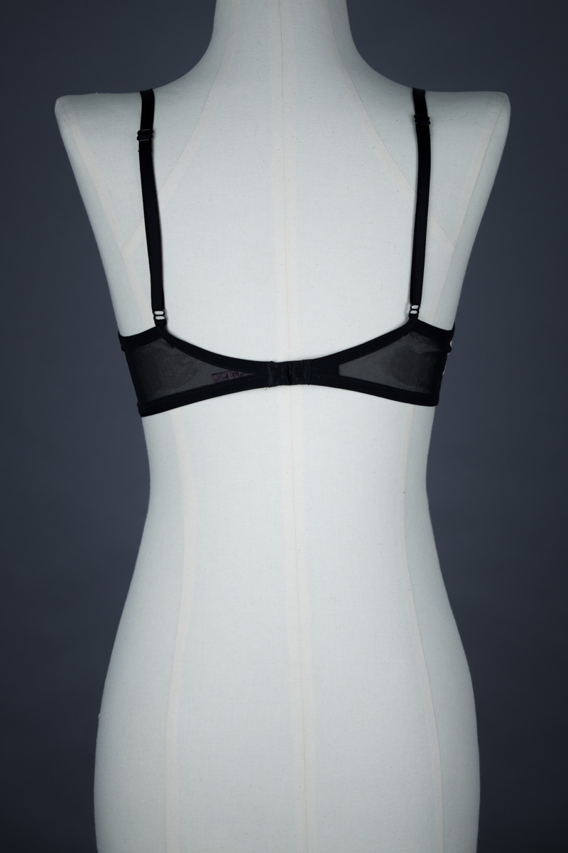 Sheer Mesh & Satin Ribbon Slot Sling Bra By Agent Provocateur, c. 1990s, France. The Underpinnings Museum. Photography by Tigz Rice