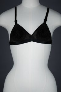 Nylon Rosette Ruffle Bra By Au Fait Foundations, c. 1950s, England. The Underpinnings Museum. Photography by Tigz Rice