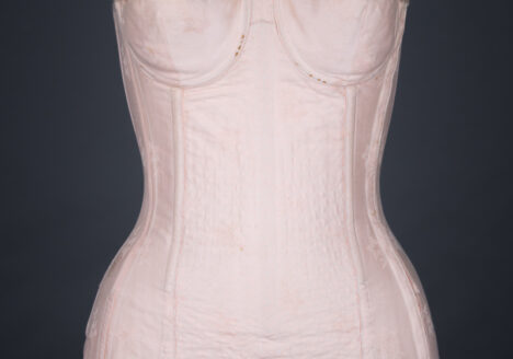 Quilted Floral Cotton Corselet With Pleated Interior Cups, c. 1950s, Poland. The Underpinnings Museum. Photography by Tigz Rice