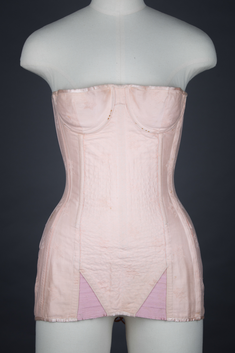 Quilted Floral Cotton Corselet With Pleated Interior Cups, c. 1950s, Poland. The Underpinnings Museum. Photography by Tigz Rice