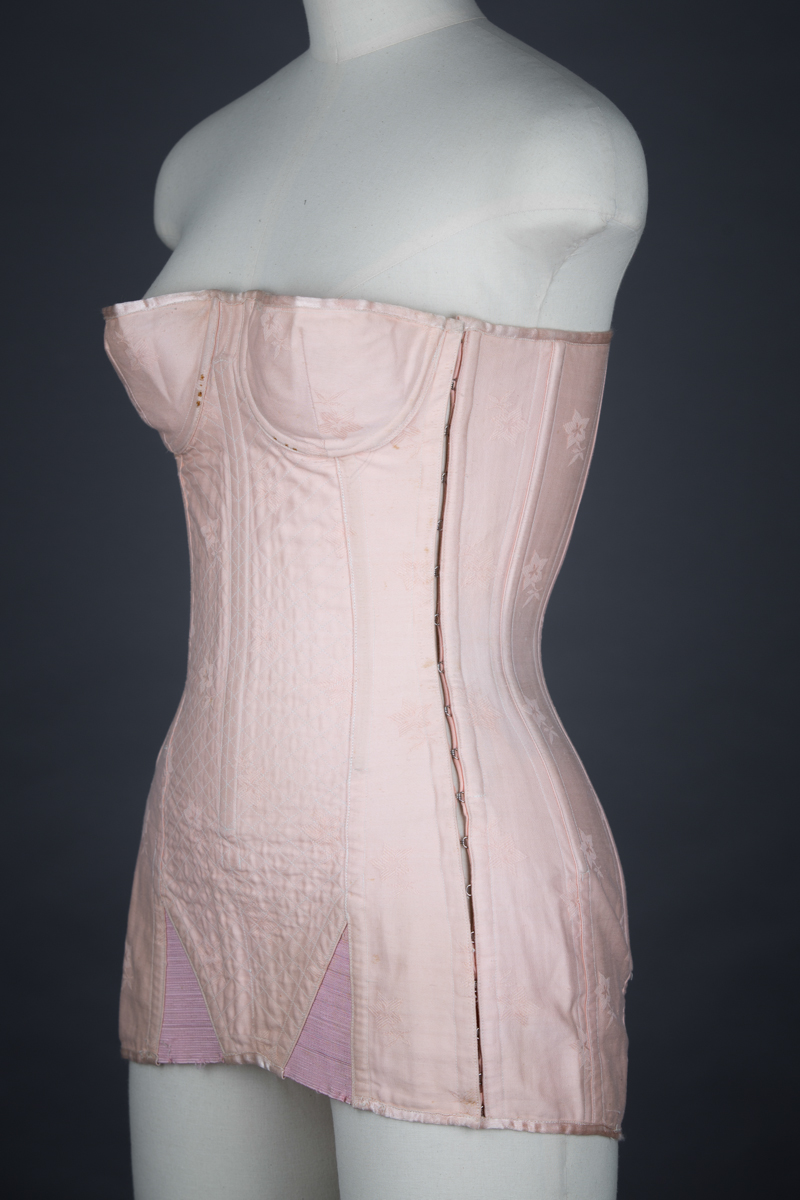 Quilted Floral Cotton Corselet With Pleated Interior Cups, c. 1950s, Poland. The Underpinnings Museum. Photography by Tigz Rice