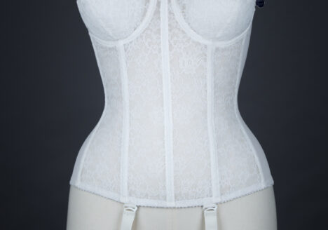 Lace 'Merry Widow' With Swing Tags By Warner, c.1957, England. The Underpinnings Museum. Photography by Tigz Rice