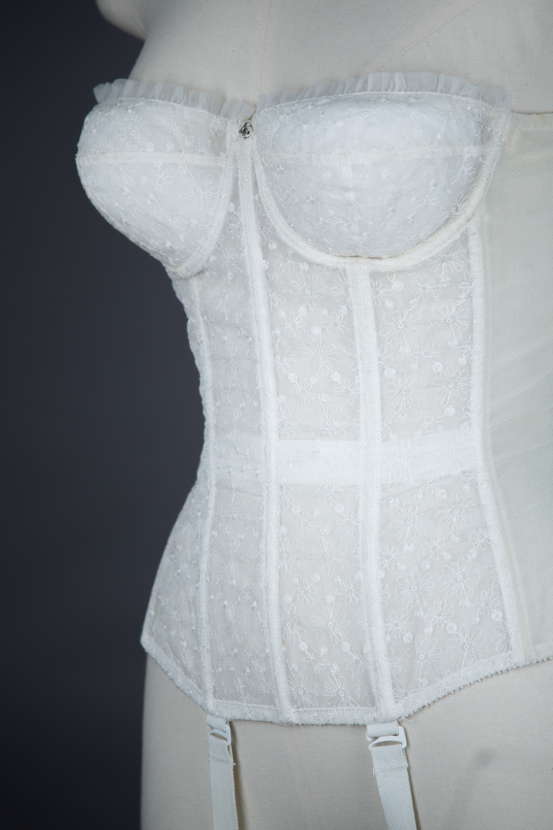 Embroidered Tulle 'Merry Widow' By Warner, c. 1957, USA. The Underpinnings Museum. Photography by Tigz Rice