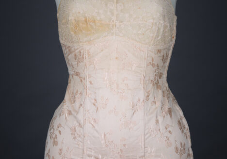 Embroidered Tulle & Brocade Coutil Corselet By Spirella, c. 1940s, Great Britain. The Underpinnings Museum. Photography by Tigz Rice