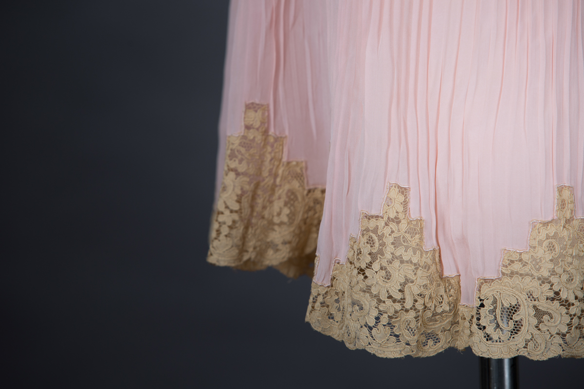 Lace Insert & Pleated Silk Step In, c. 1920s, Great Britain. The Underpinnings Museum. Photography by Tigz Rice