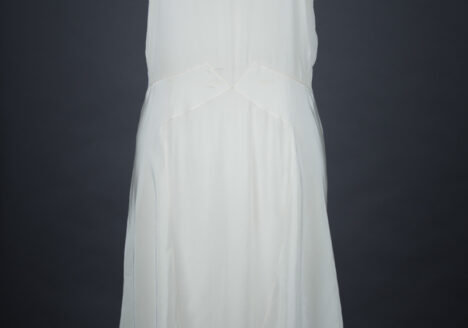 Ivory Silk Crepe Slip With Pastoral Embroidery, c. 1930s, Great Britain. The Underpinnings Museum. Photography by Tigz Rice