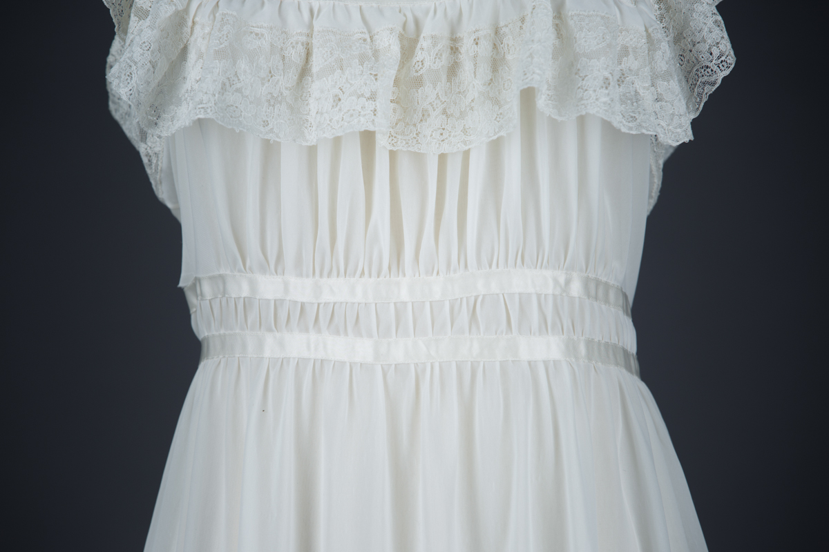 Nylon & Lace Gown With Satin Ribbon Sash, c.1960s, USA. The Underpinnings Museum. Photography by Tigz Rice