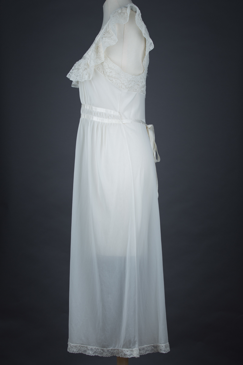 Nylon & Lace Gown With Satin Ribbon Sash, c.1960s, USA. The Underpinnings Museum. Photography by Tigz Rice