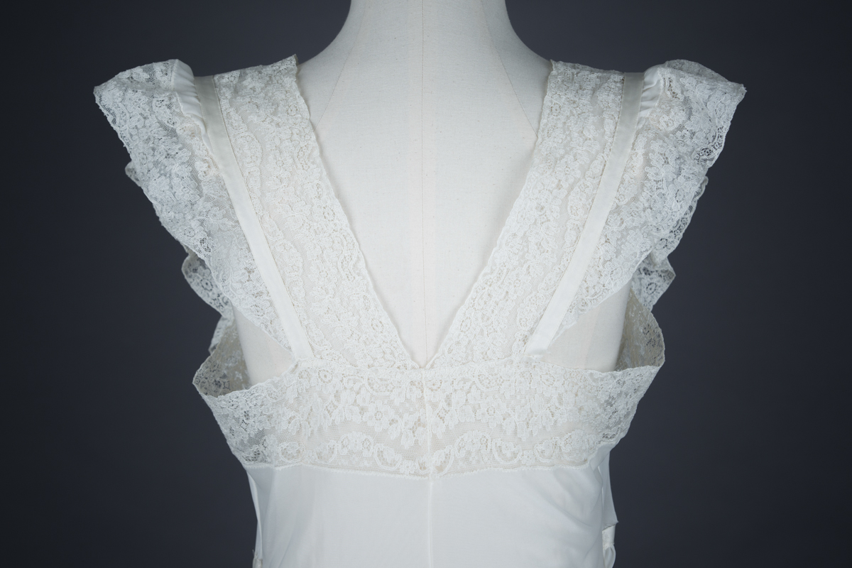 Nylon & Lace Gown With Satin Ribbon Sash, c.1960s, USA. The Underpinnings Museum. Photography by Tigz Rice