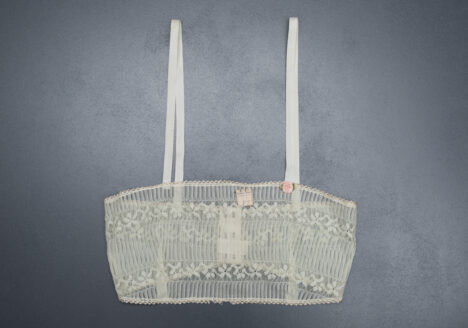 Lace Bandeau Bra By 'Egyptian', By The Warner Bros. Co. Inc., c. 1920s, USA. The Underpinnings Museum. Photography by Tigz Rice