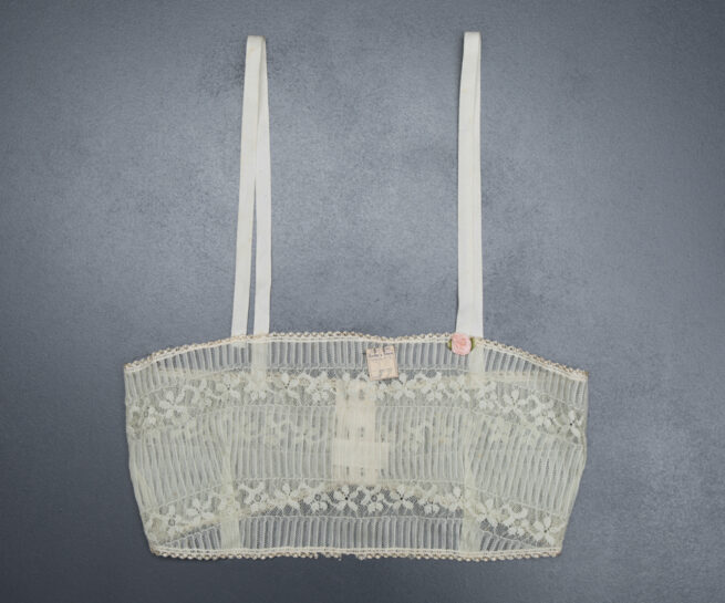 Lace Bandeau Bra By 'Egyptian', By The Warner Bros. Co. Inc., c. 1920s, USA. The Underpinnings Museum. Photography by Tigz Rice