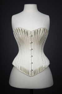c. 1890s Symington Reproduction Silk Corset By Cathy Hay. The Underpinnings Museum. Photography Tigz Rice