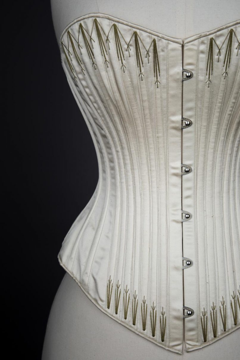 C 1890s Symington Reproduction Silk Corset By Cathy Hay The Underpinnings Museum 0547