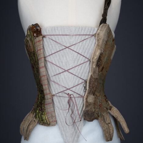 Silk Brocade & Leather Stays, c.1770s, Austria. The Underpinnings Museum. Photography by Tigz Rice