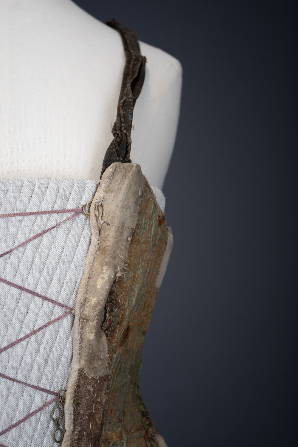 Silk Brocade & Leather Stays, c.1770s, Austria. The Underpinnings Museum. Photography by Tigz Rice