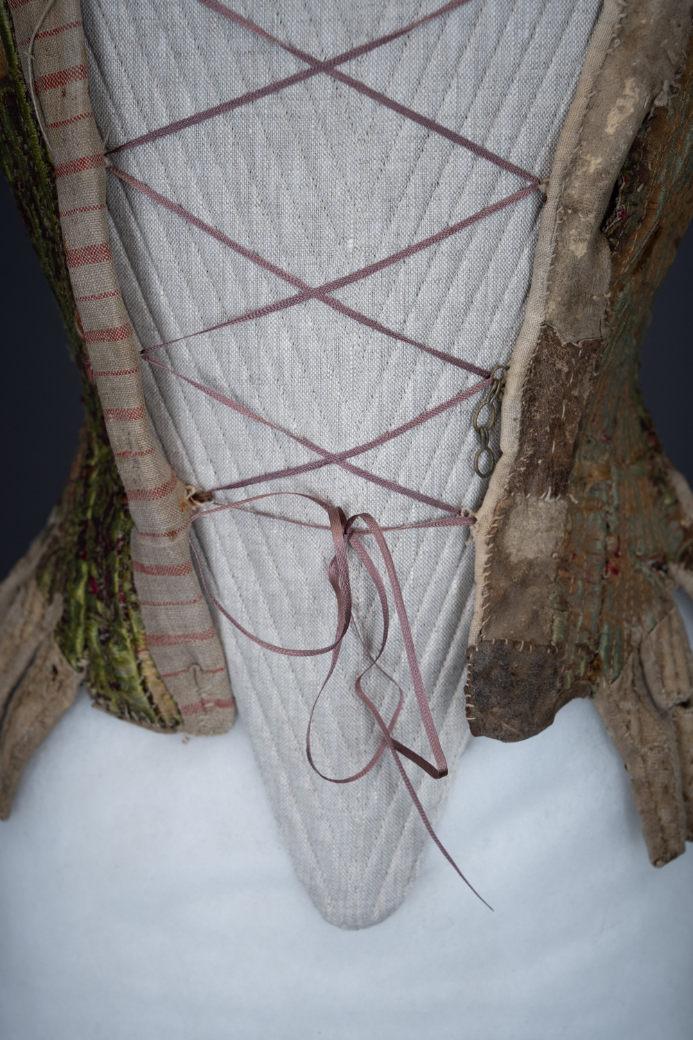 Silk Brocade & Leather Stays, c.1770s, Austria. The Underpinnings Museum. Photography by Tigz Rice
