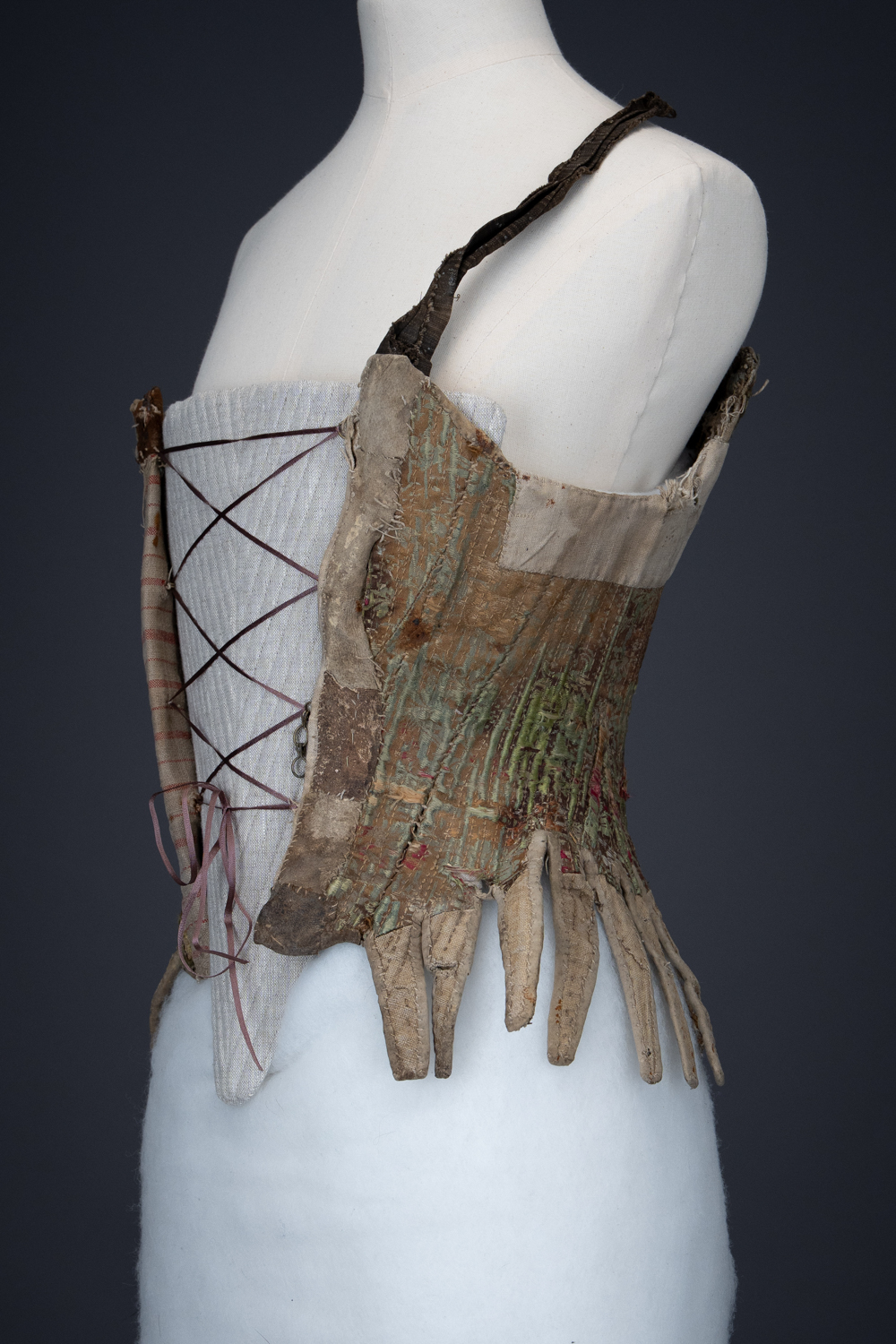 Silk Brocade & Leather Stays, c.1770s, Austria. The Underpinnings Museum. Photography by Tigz Rice