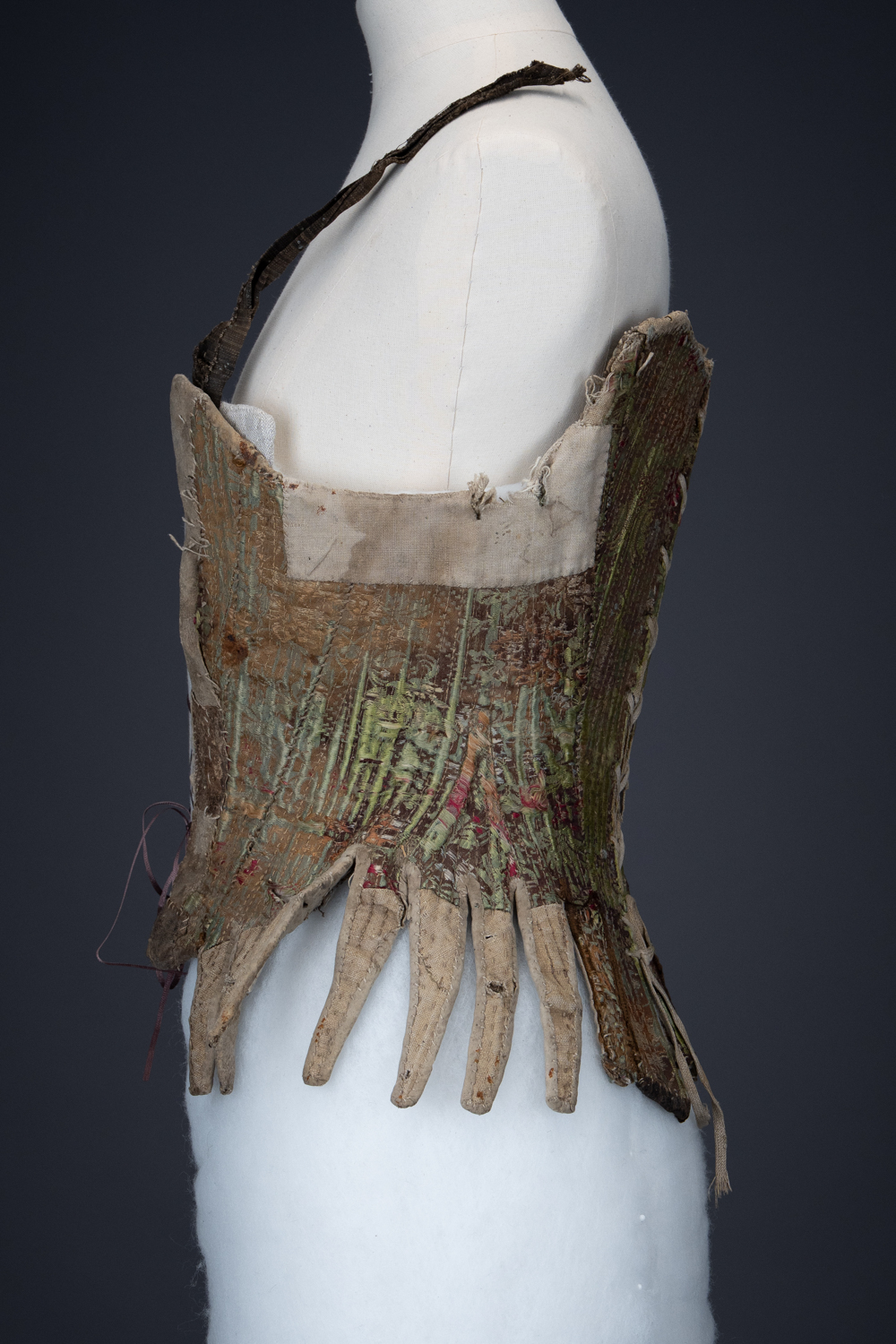 Silk Brocade & Leather Stays, c.1770s, Austria. The Underpinnings Museum. Photography by Tigz Rice