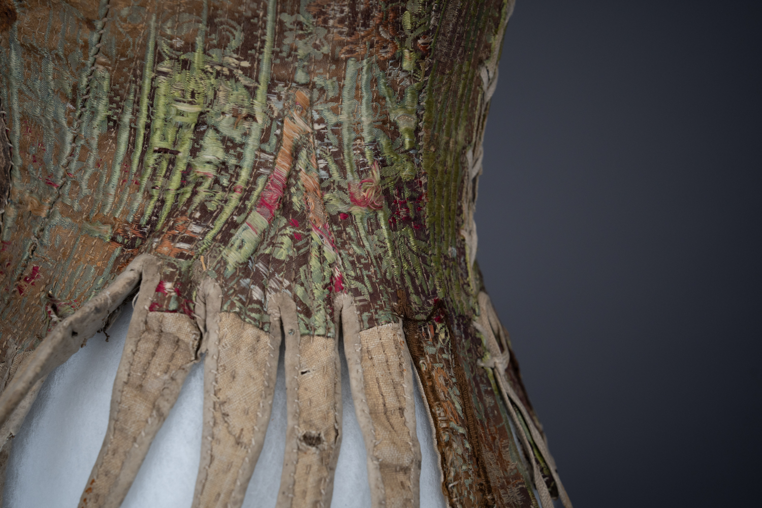 Silk Brocade & Leather Stays, c.1770s, Austria. The Underpinnings Museum. Photography by Tigz Rice