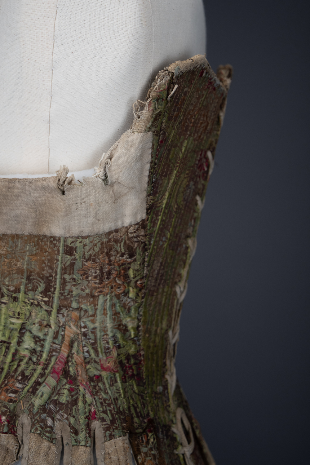 Silk Brocade & Leather Stays, c.1770s, Austria. The Underpinnings Museum. Photography by Tigz Rice