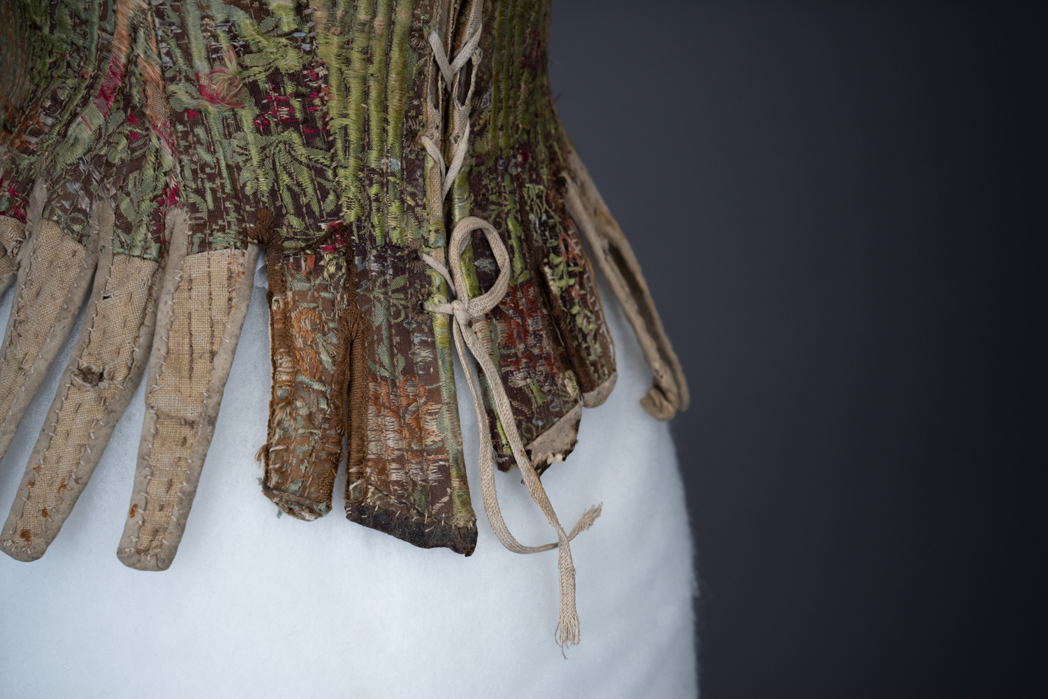 Silk Brocade & Leather Stays, c.1770s, Austria. The Underpinnings Museum. Photography by Tigz Rice