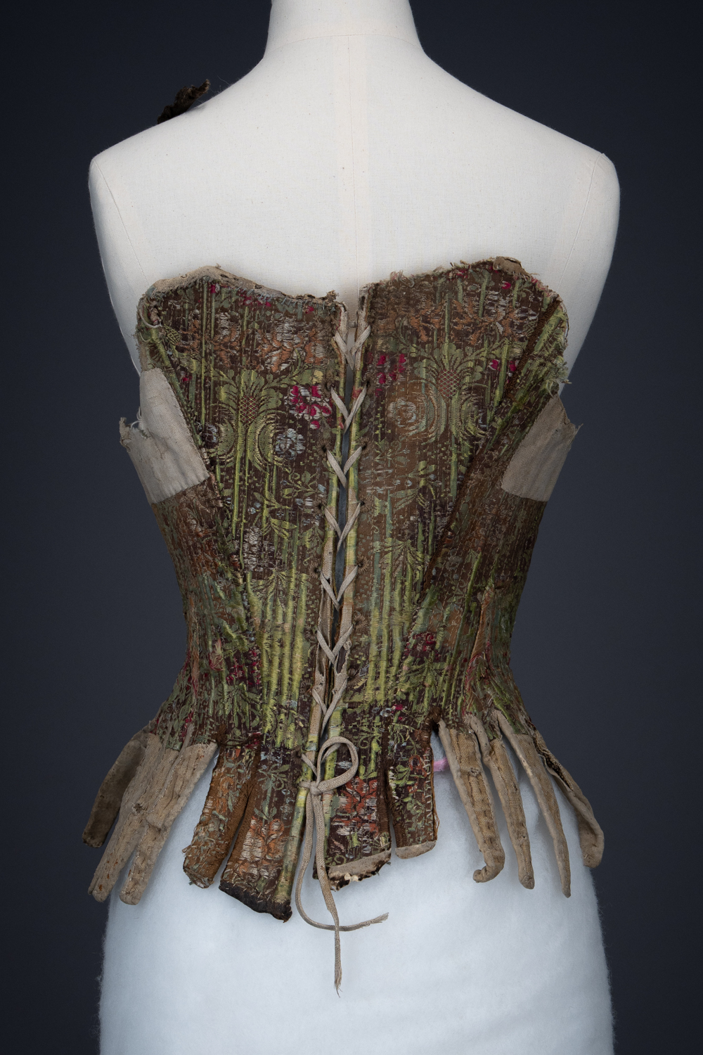Silk Brocade & Leather Stays, c.1770s, Austria. The Underpinnings Museum. Photography by Tigz Rice