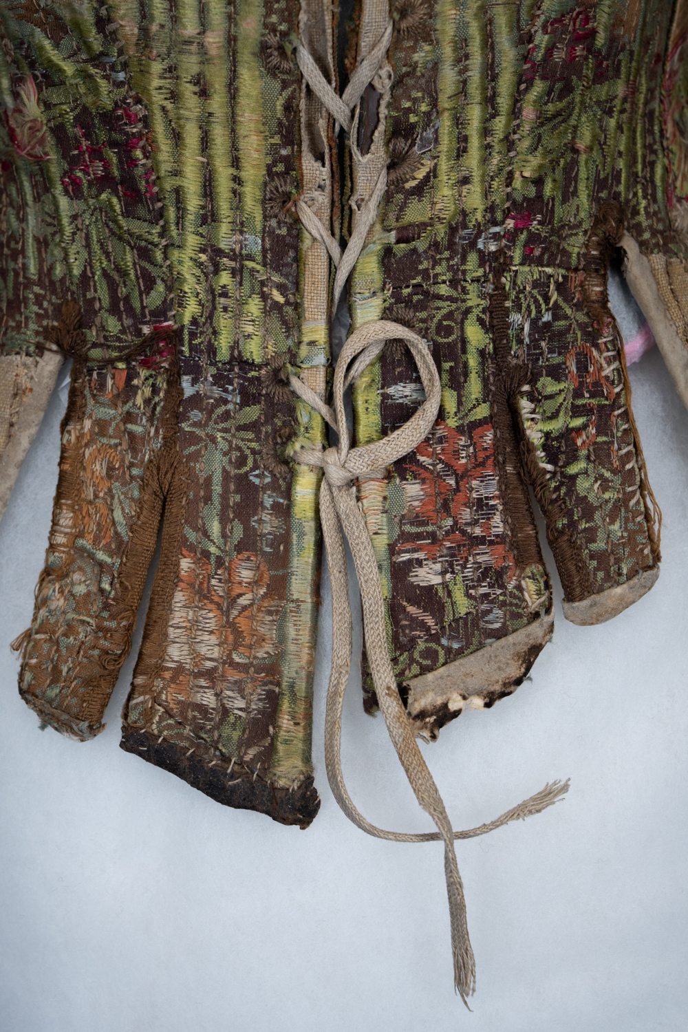 Silk Brocade & Leather Stays, c.1770s, Austria. The Underpinnings Museum. Photography by Tigz Rice
