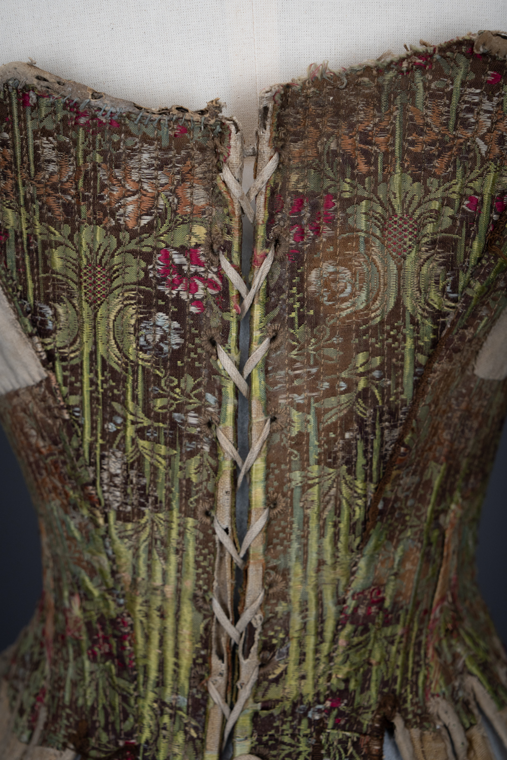 Silk Brocade & Leather Stays, c.1770s, Austria. The Underpinnings Museum. Photography by Tigz Rice
