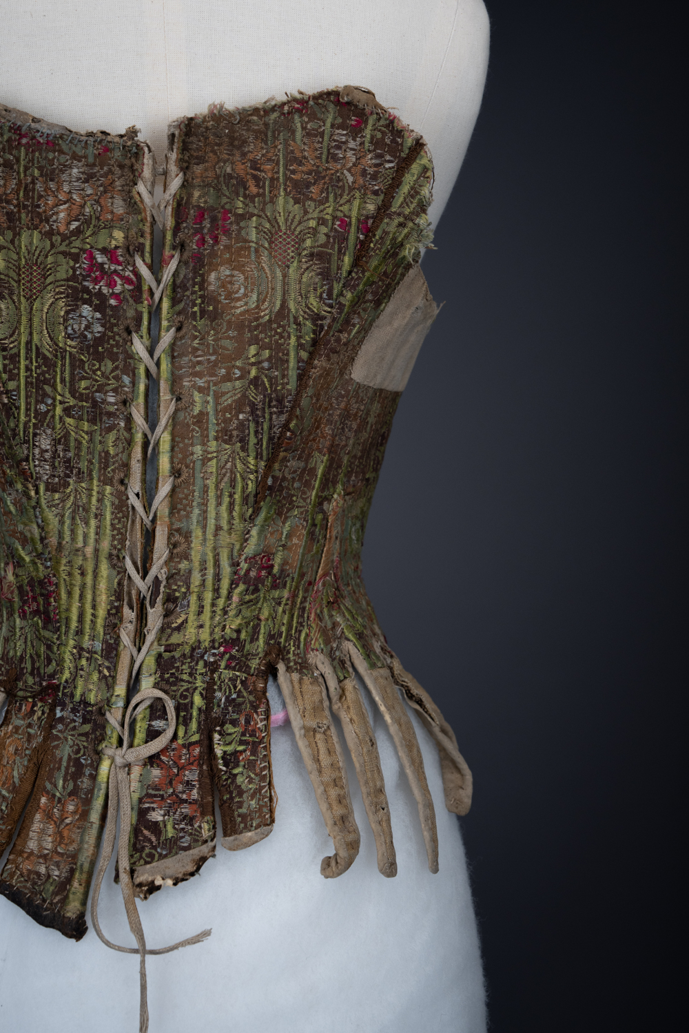 Silk Brocade & Leather Stays, c.1770s, Austria. The Underpinnings Museum. Photography by Tigz Rice