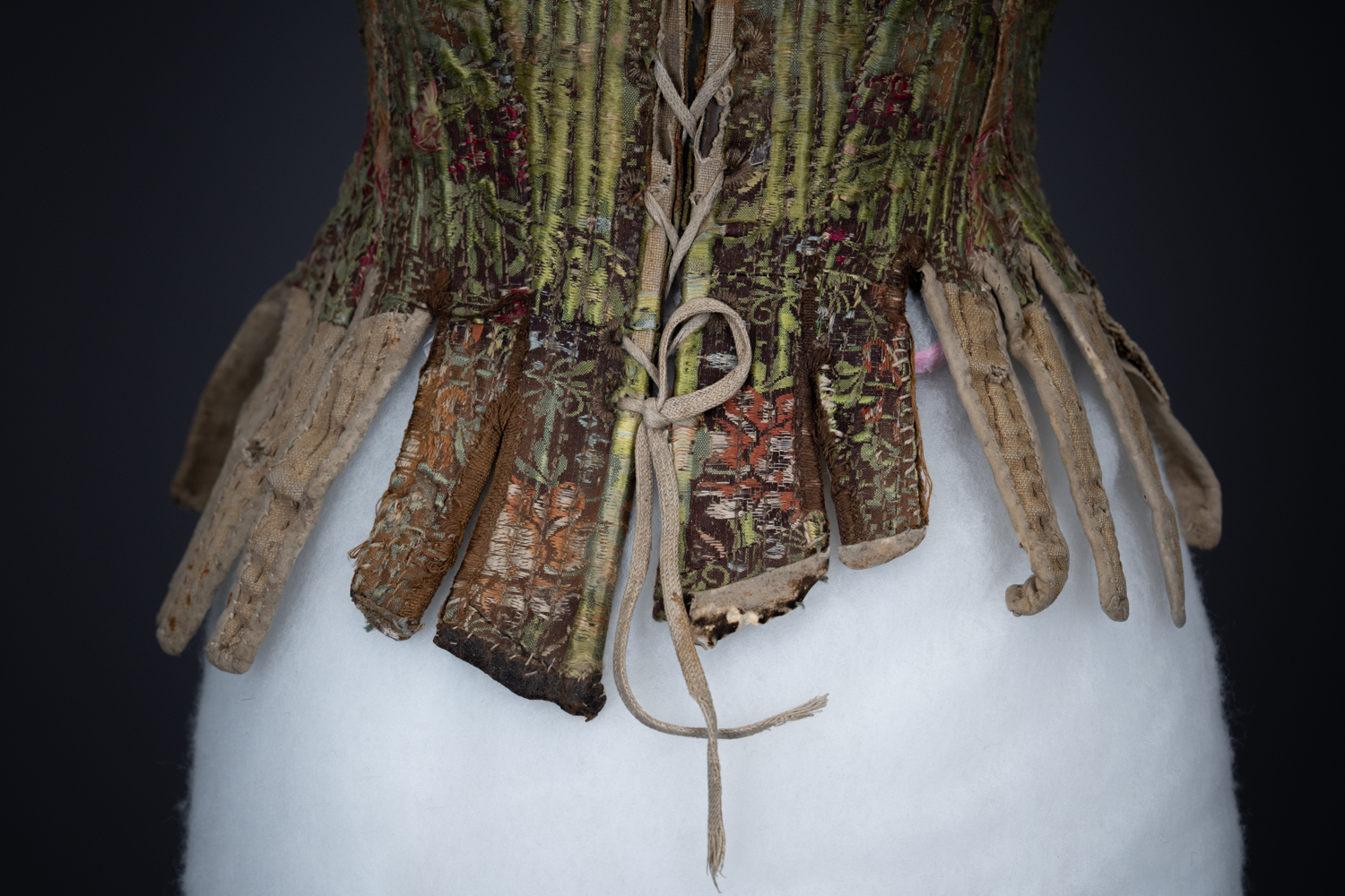 Silk Brocade & Leather Stays, c.1770s, Austria. The Underpinnings Museum. Photography by Tigz Rice