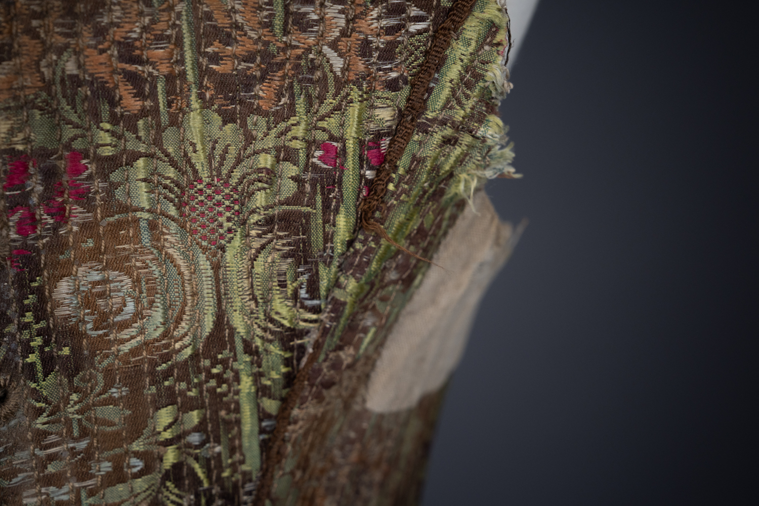 Silk Brocade & Leather Stays, c.1770s, Austria. The Underpinnings Museum. Photography by Tigz Rice