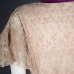 Ecru Embroidered Tulle Wrap Robe With Purple Silk Sash, c. 1920s. The Underpinnings Museum. Photography by Tigz Rice.