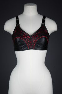 Full Cup Tooled Leather Bra by Cristiane Tano, 2012, Brazil. The Underpinnings Museum. Photography by Tigz Rice.