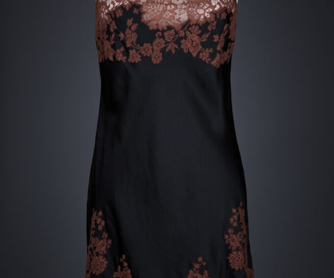 'Julia' Silk Satin & Lace Appliqué Slip by Carine Gilson, 2014, Belgium. The Underpinnings Museum. Photography by Tigz Rice.
