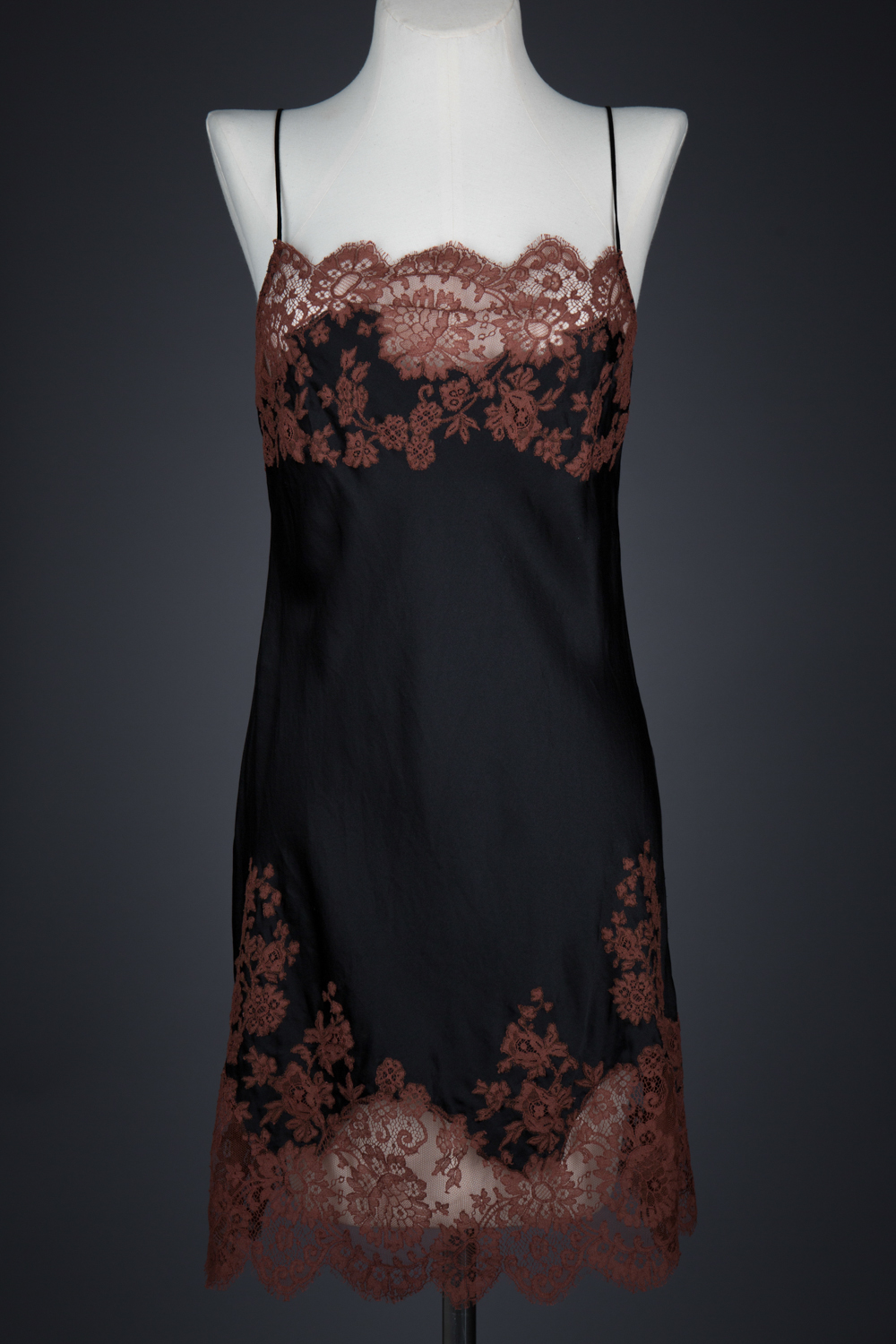 Silk and tulle brief - Black and black Sakura Caudry lace - Carine
